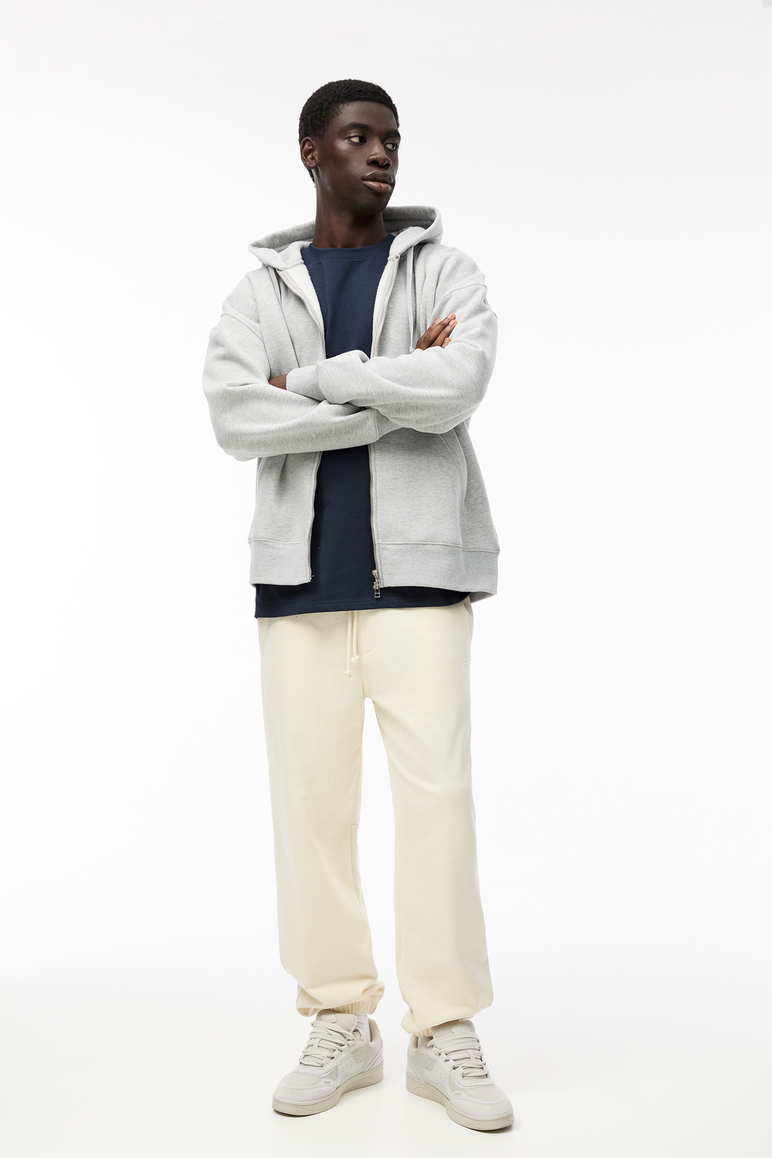 Spalding Pantaloni Jogger Uomo In Felpa Francese, Tuta Sportiva, Vita Elasticizzata Con Coulisse, Tasche, Logo Laterale, Morbidi E Traspiranti