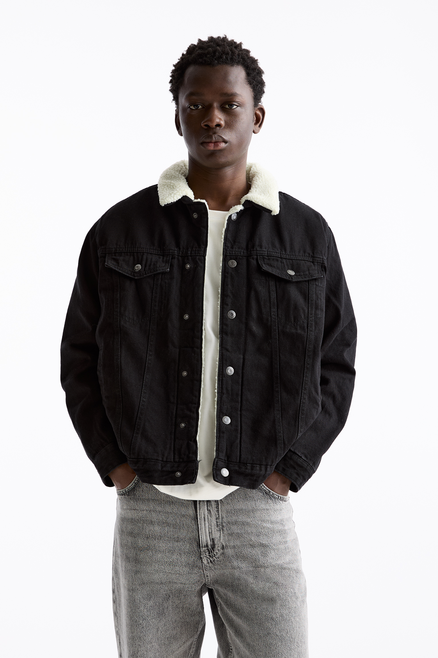 Veste en jean pull orders and bear homme