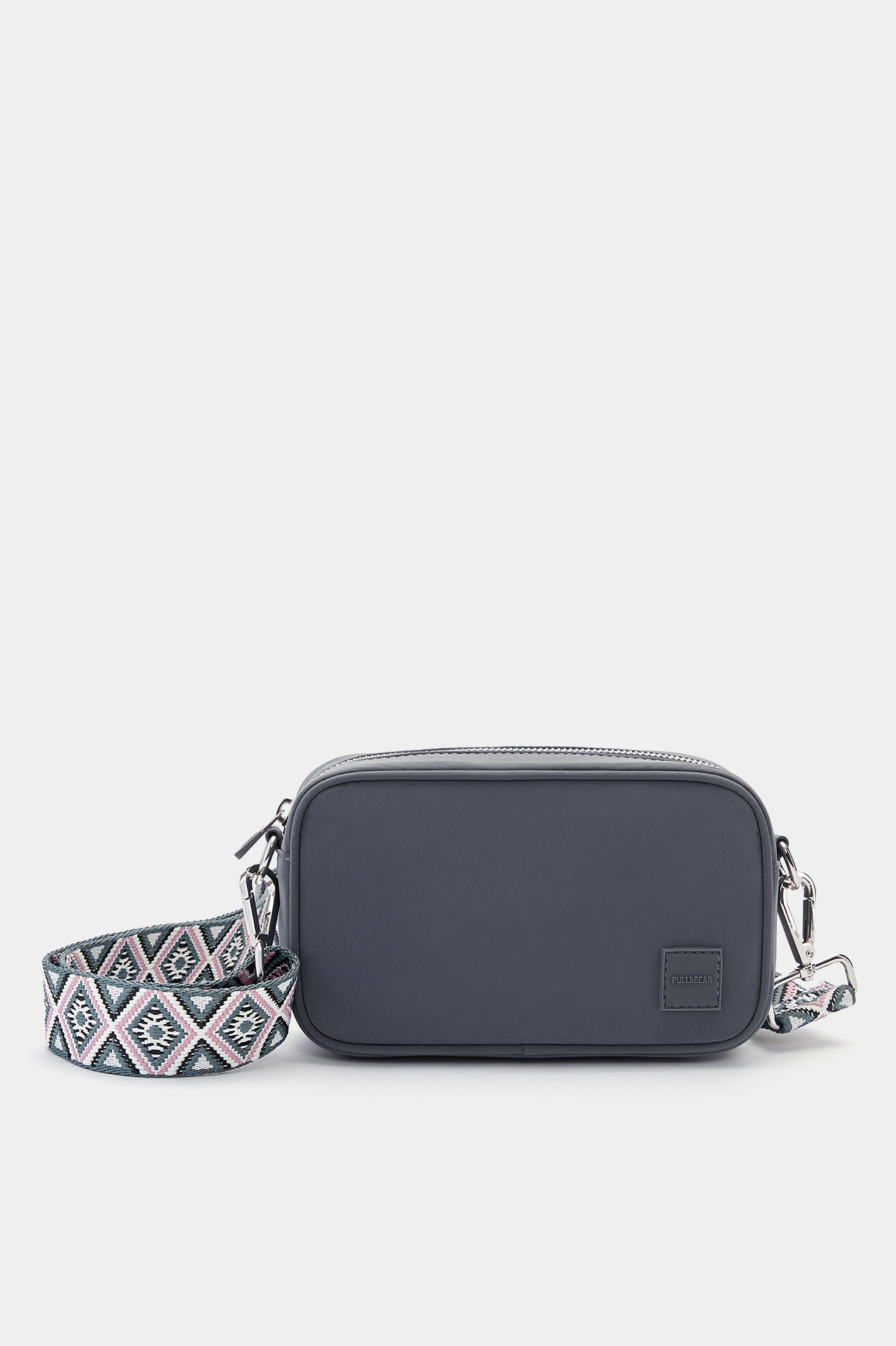 T11687 - Bolso Cruzado Con Bandolera Larga Y 3 Compartimentos