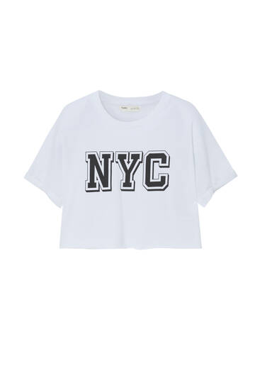 Graphic cropped T-shirt