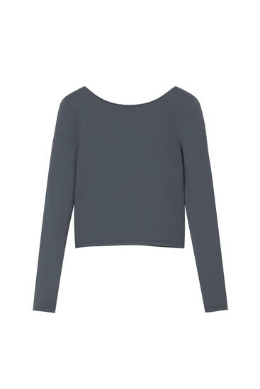 Top manches longues dos nu - pull&bear