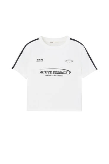 Cropped voetbal T-shirt