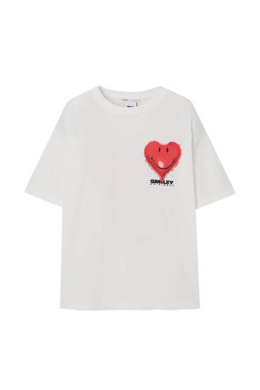 T-shirt Smiley cœur