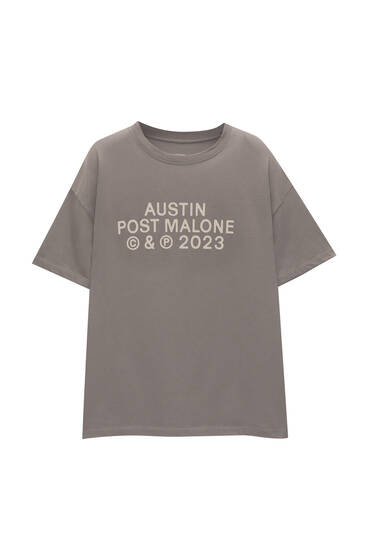 Post Malone baskılı t-shirt