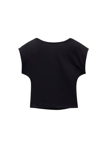 Short sleeve cut-out top
