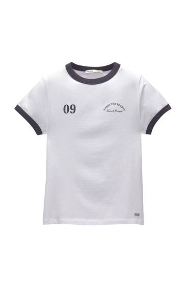 Short sleeve T-shirt with trims