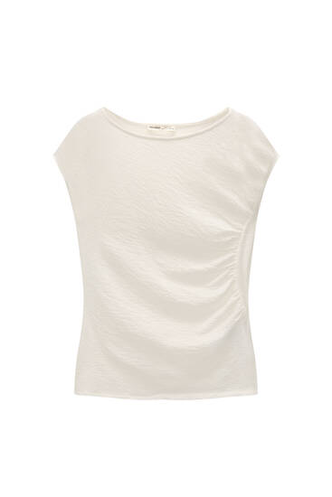 Gathered seamless strappy top - T-shirts and tops - BSK Teen