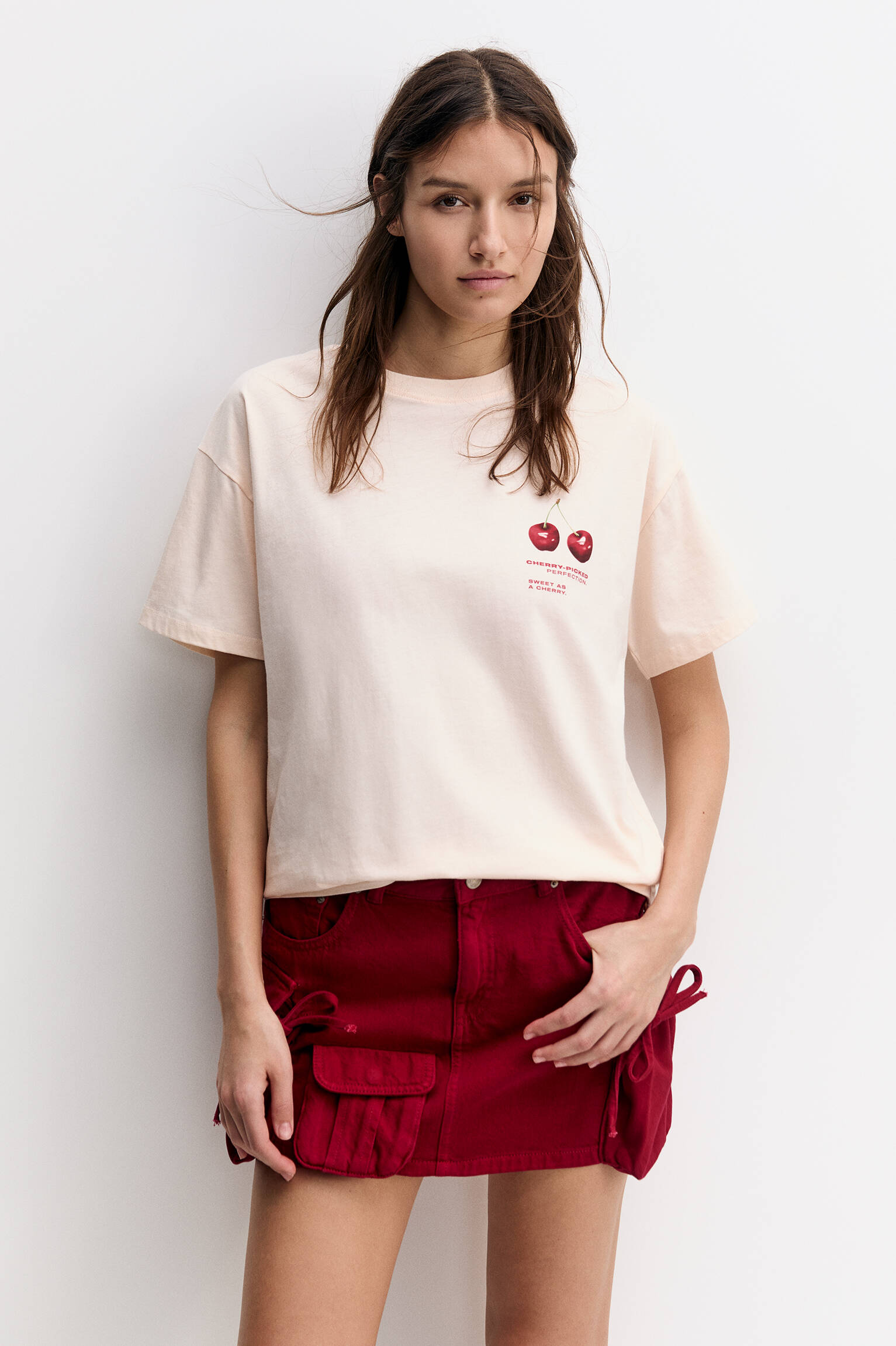 Cherry graphic T-shirt - PULL&BEAR 