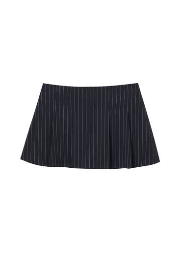 Mini skirt with box pleats