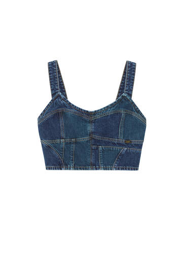 Lee denim crop top - PULL&BEAR