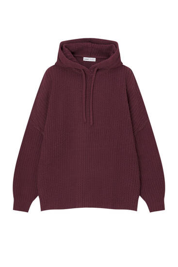 Chenille hooded sweater