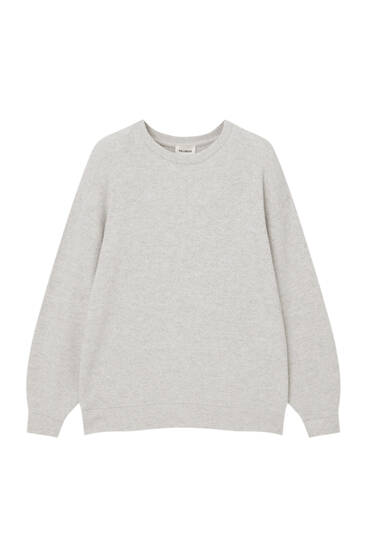 Soft knit sweater with round neck - pull&bear