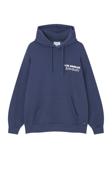 Pull and bear light cheap blue hoodie