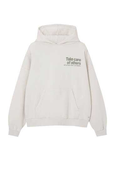 Pull and bear outlet white sweatshirt