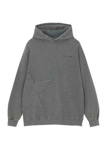 Star patch hoodie - pull&bear