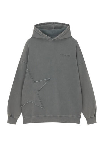 Star patch hoodie