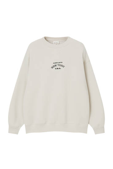 Sweatshirt with New York embroidery