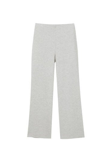 Soft knit straight fit pants - pull&bear