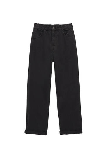 Pantalon vinilo negro 2025 pull and bear