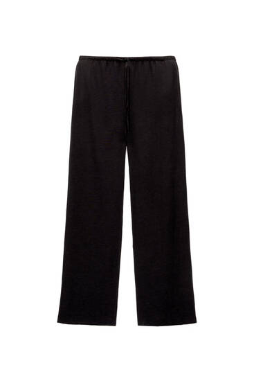 Pull&Bear high waisted seam front tailored straight leg pants in