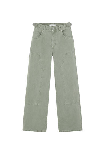Carpenter jeans with adjustable waistband
