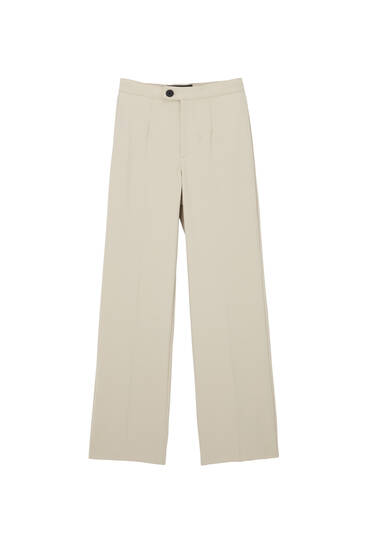 Straight-leg darted smart trousers