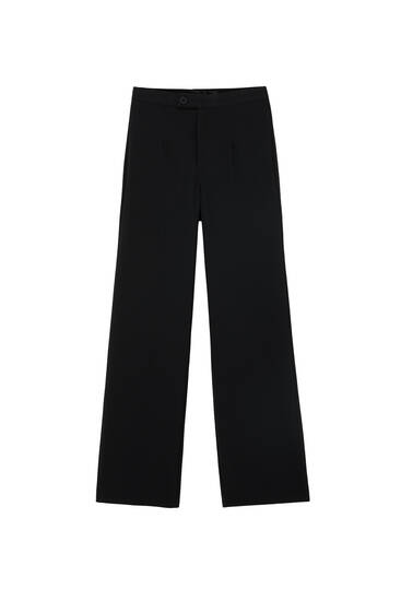 Straight-leg darted smart trousers