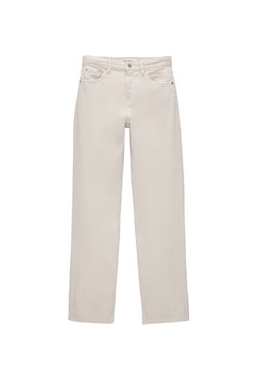 Riani Pull On Straight Leg Smart Jersey Trouser Beige