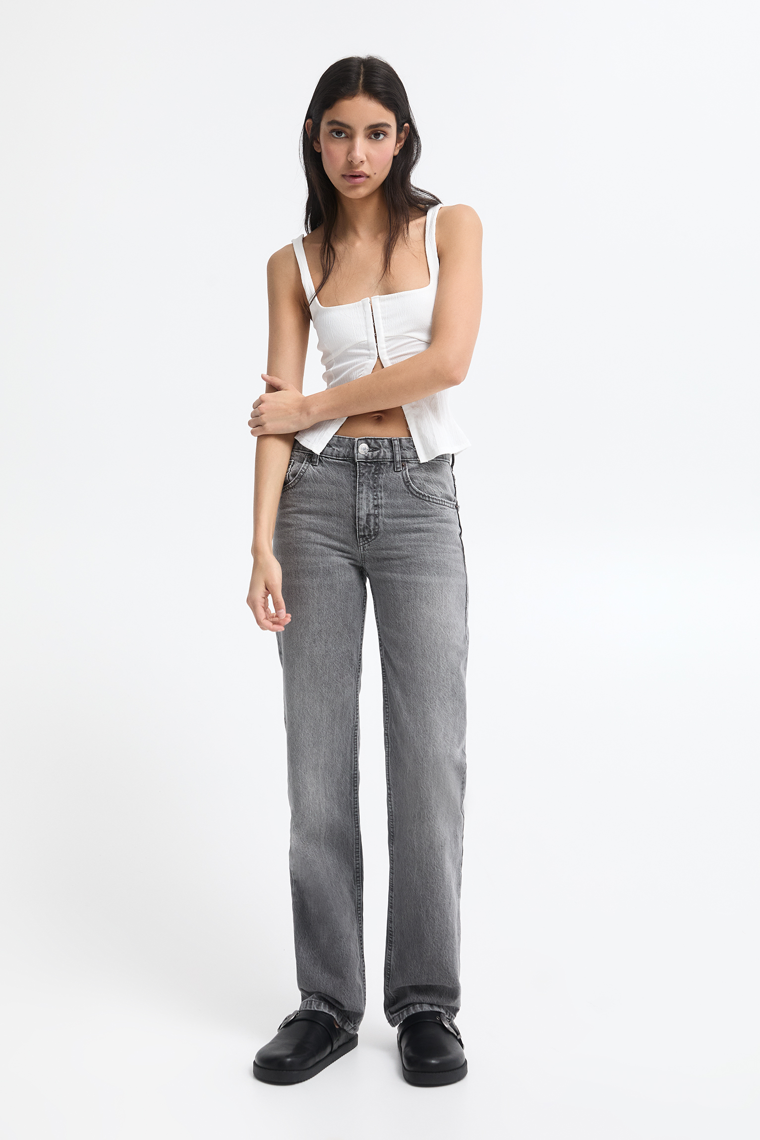 Womens Straight Cut Jeans