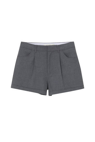 Grey suit Bermuda shorts