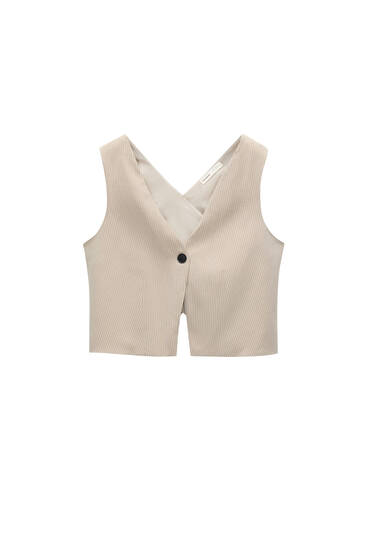 Waistcoat with crossover back