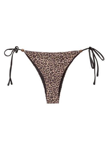 Leopard print bikini bottoms PULL BEAR