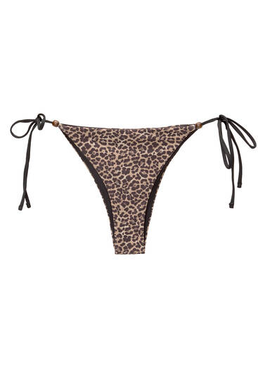 Bas de bikini à imprimé léopard - pull&bear