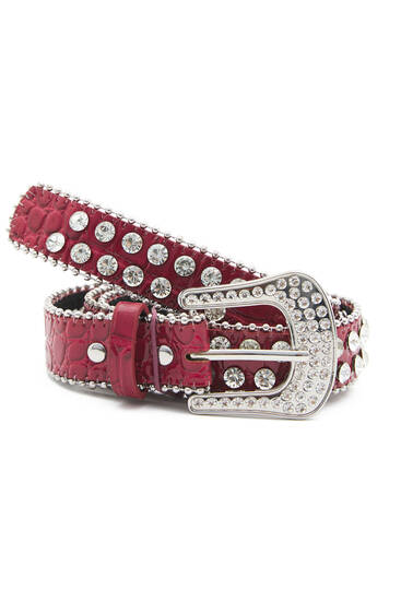 Rhinestone cowboy belt - pull&bear