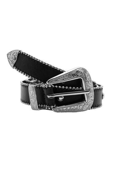 Studded cowboy-style belt
