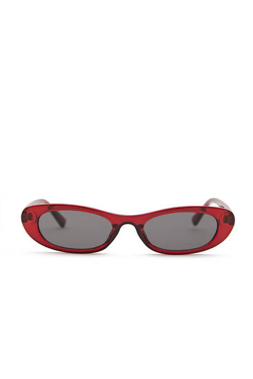 Oval fine resin sunglasses