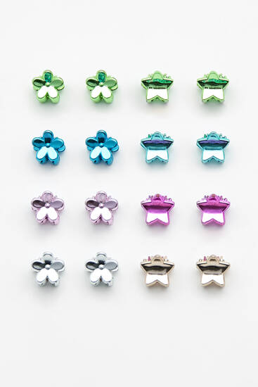 Pack of coloured hair clips