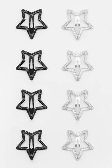 Pack of star hair clips