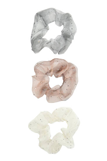 Pack of tulle scrunchies