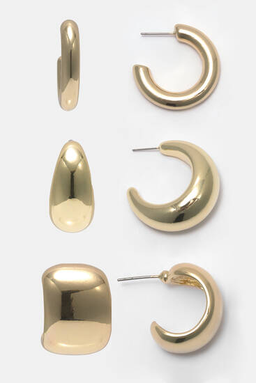 Pack of maxi hoop earrings