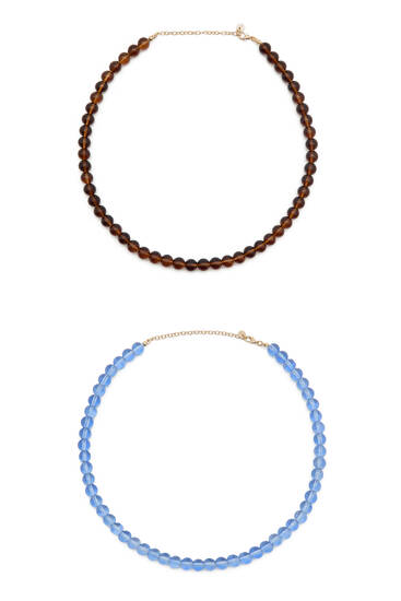 2-pack of colored bead necklaces