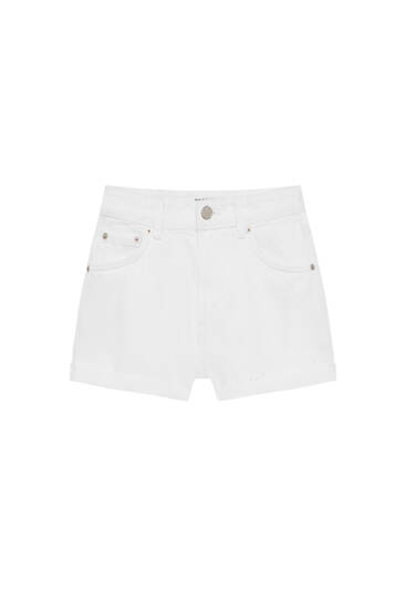 White deals jean shorts