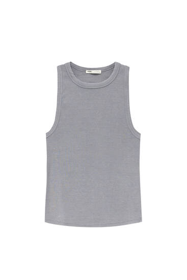 Washed effect tank top