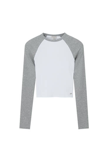 Raglan sleeve T-shirt - PULL&BEAR