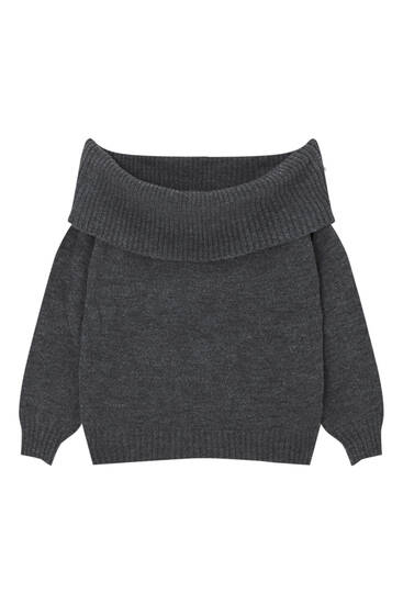 Sweater with Bardot neckline pull bear