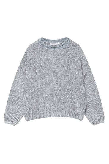 Pull maille chenille