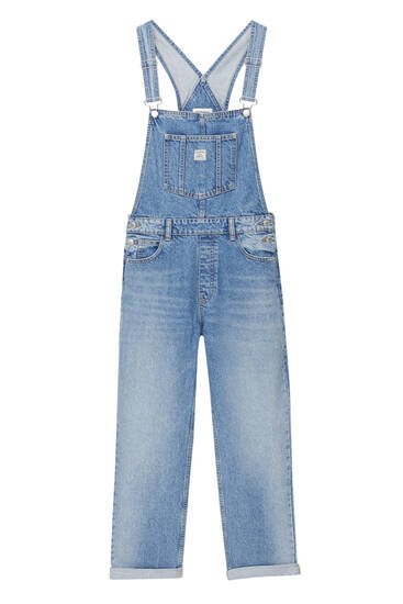 Buy Women Blue Denim Side Buttoned Shorts Dungaree Online at Sassafras
