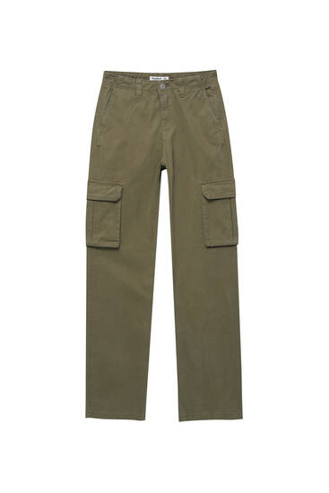 Pantalon Cargo Verde Militar Mujer