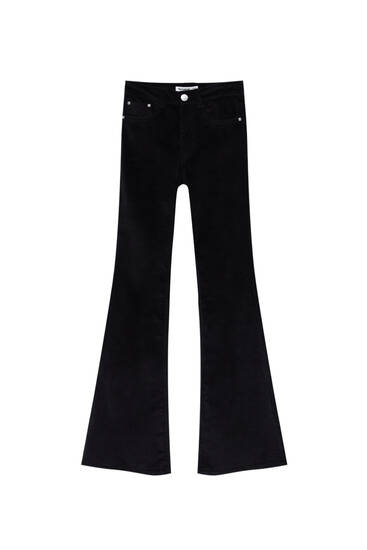 Corduroy flare trousers