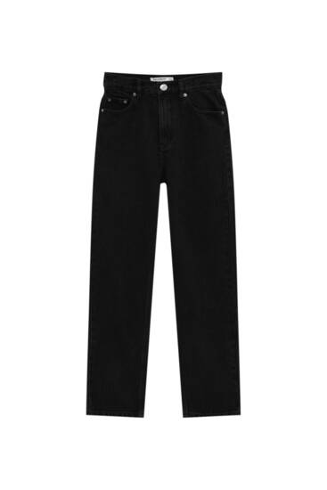 Pull and bear 2024 black ripped jeans